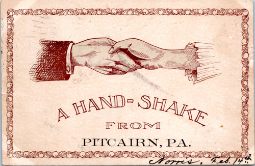 A Hand-Shake from Pitcairn, PA.