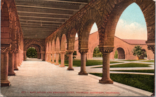 Stanford University - East Arcade and Memorial Court