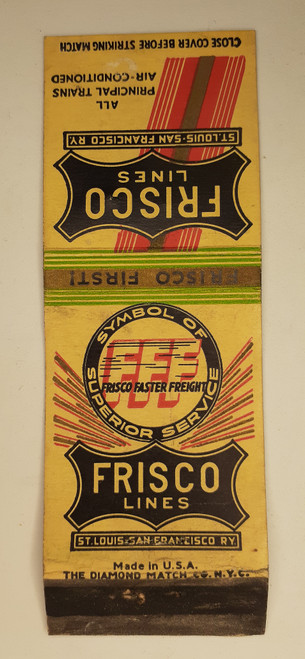 Matchbook - Frisco Lines - St. Louis - San Francisco RY - map