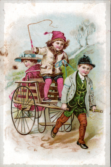 Woolson Spice - Children playing horse and buggy