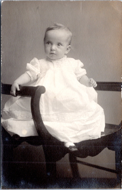 1904 - 1918 AZO - Infant in Christening Gown (29-17-995)