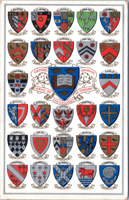 Oxford University Arms - Coat of Arms of Oxford Colleges  (29-18-078)