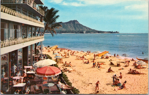 The Reef Hotel - view of Waikiki Beach and Diamond Head