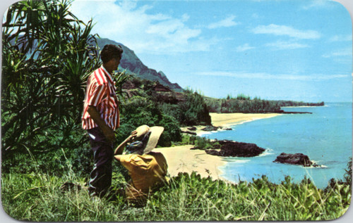postcard Lumahai Beach Kauai Hawaii