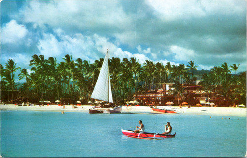 Hawaiian Village Hotel - Outrigger canoe and catamaran  (30-18-876)