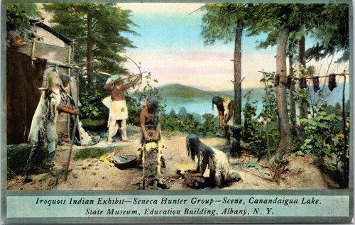 State Museum - Iroquois Indian Exhibit - Seneca Hunter Group