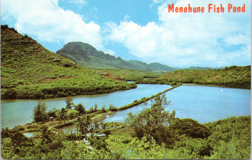 Postcard HI Kauai - Menehune Fish Pond
