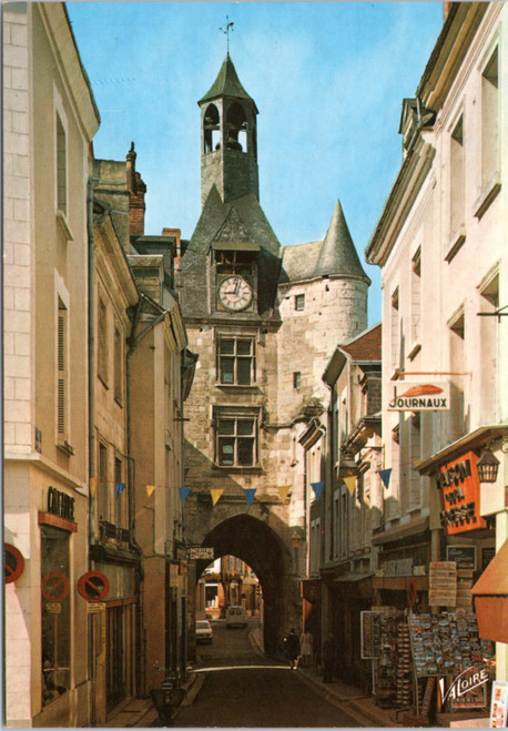 France Amboise rue nationale and clock tower