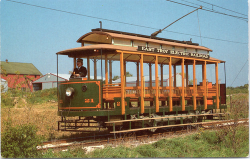 Postcard Transit Trolley  Electric Railroad Museum East Troy WI