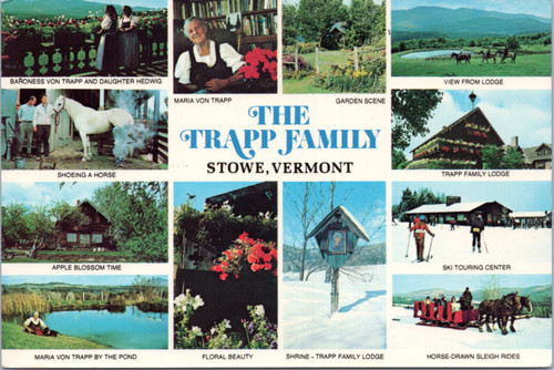 Postcard VT Stowe - The Trapp Family multiview