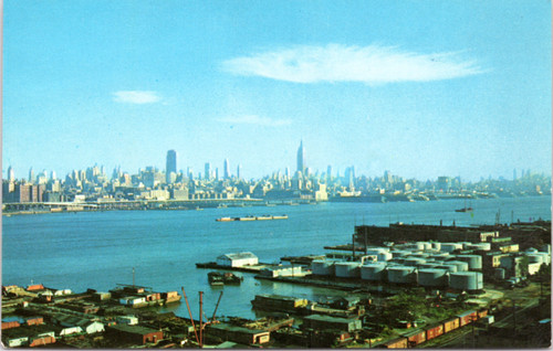 New York City Skyline as seen from the docks of New Jersey