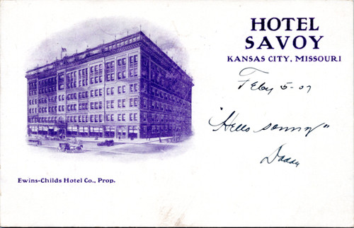 Postcard MO Kansas City - Hotel Savoy