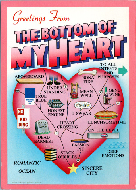 map of heart funny
