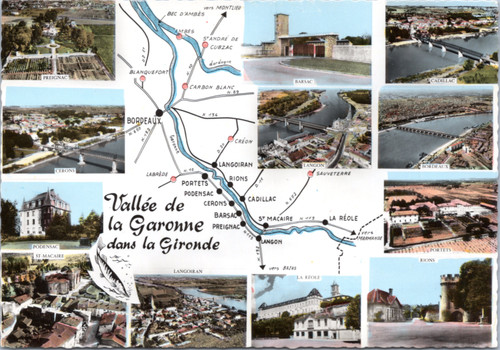 postcard map france