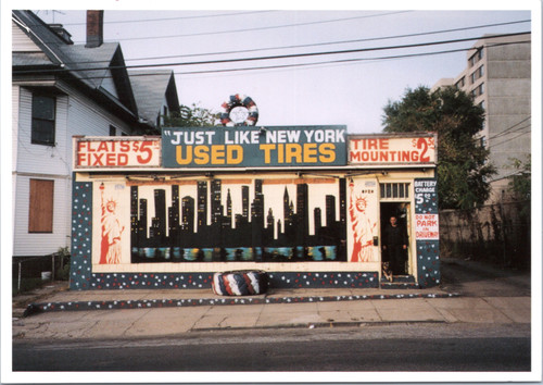 Photo Art Building Just like New York Used Tires by John Baeder