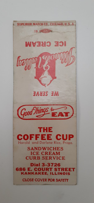 Matchbook bobtail IL Kankakee restaurant - The Coffee Cup