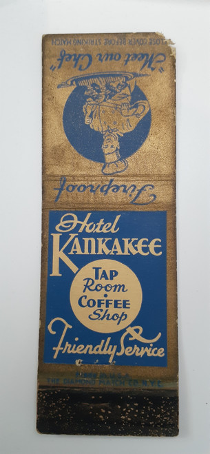 Matchbook Cover IL Kankakee - Hotel Kankakee