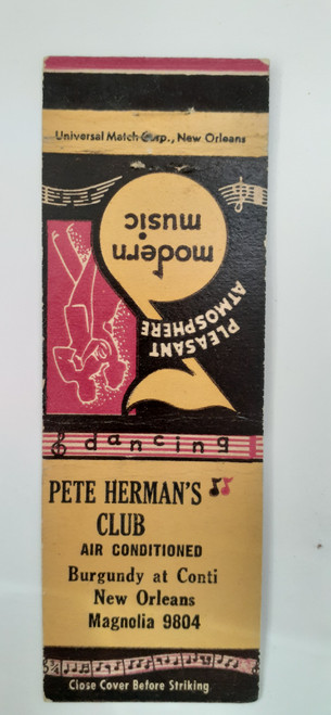 Matchbook Cover LA New Orleans - Pete Herman's Club