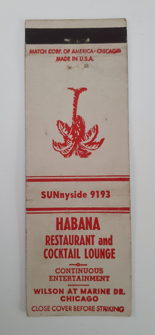 Matchbook Cover - IL Chicago - Habana Restaurant and Cocktail Lounge