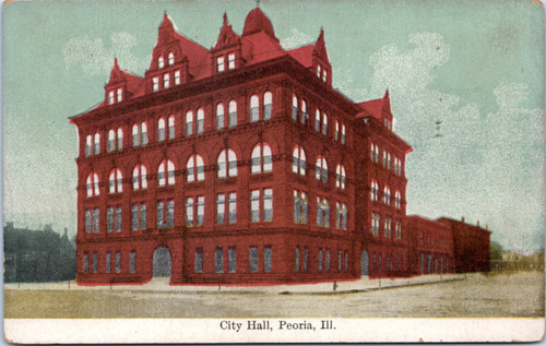 Postcard City Hall Peoria IL