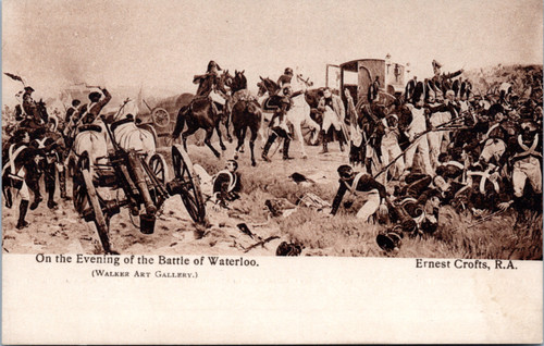On theEveving of the Battle of Waterloo by Ernest Crofts