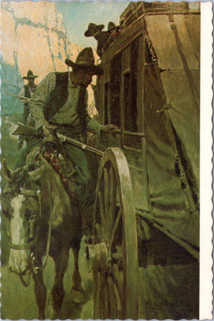 Stage Coach from painting by N.C. Wyeth - Cowboy Hall of Fame