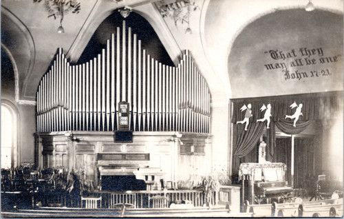 Interior church - organ stage