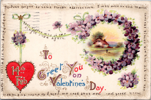 valentine's day postcard