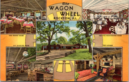 Postcard IL Rockton - Wagon Wheel Lodge