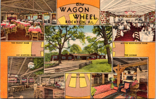 Postcard IL Rockton - Wagon Wheel Lodge