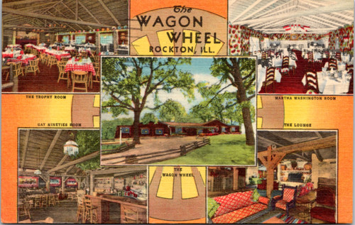 Postcard IL Rockton - Wagon Wheel Lodge