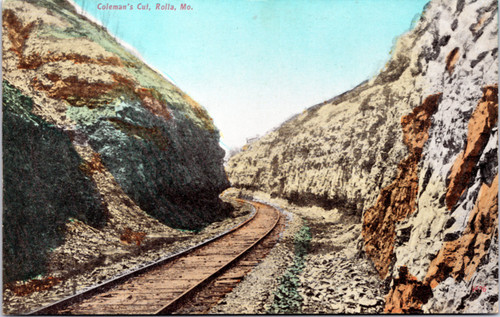 Coleman's Cut - Rolla, MO - train tracks through mout