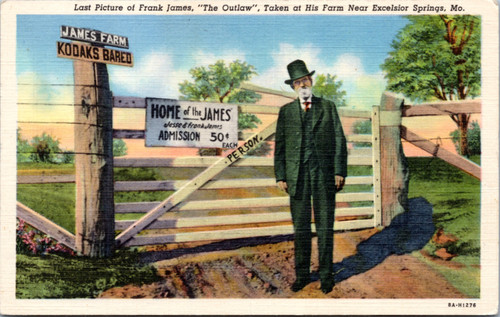 postcard frank james