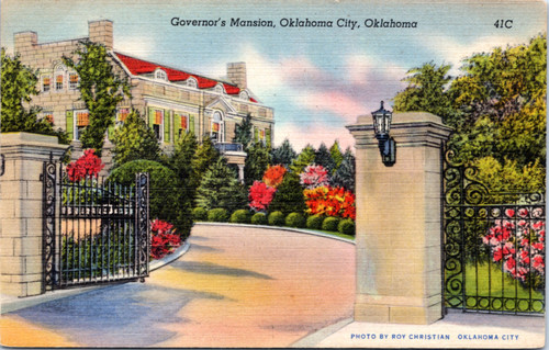 oklahoma Governor's Mansion - Entrance gate