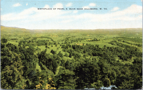 Postcard WV Hillsboro - Birthplace of Pearl Buck
