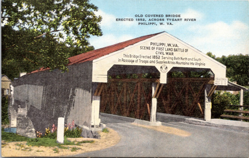 Old Covered Bridge across Tygart River in Philippi