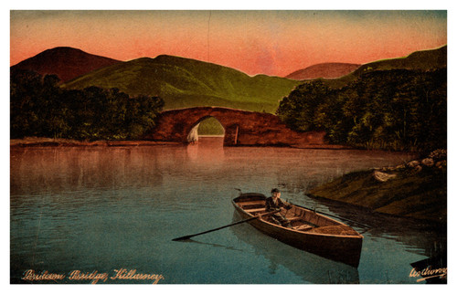 Brickeen Bridge Killarney - man in rowboat