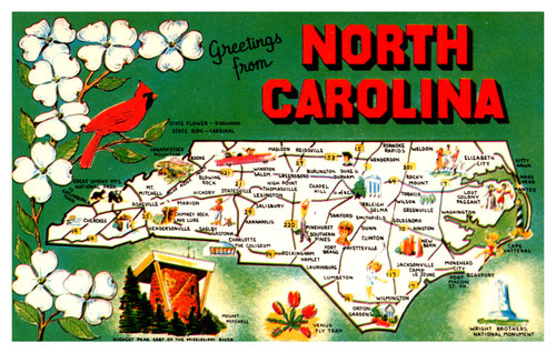 north carolina map