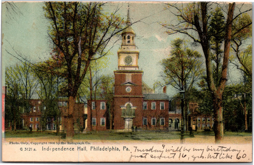 Postcard PA Philadelphia - Independence Hall