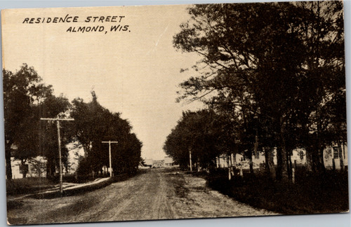 Postcard WI Almond Residence Street