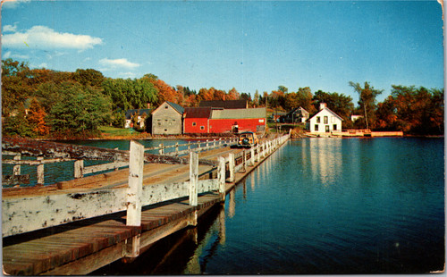 Postcard VT Brookfield - floating bridge