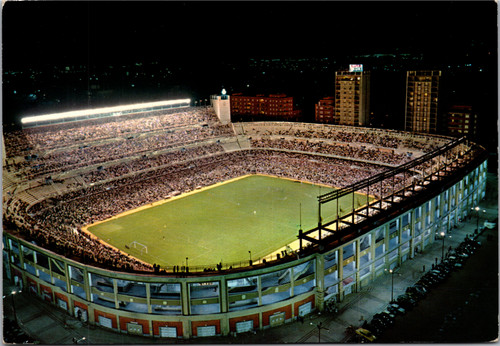 Bernabeu Stadium at night