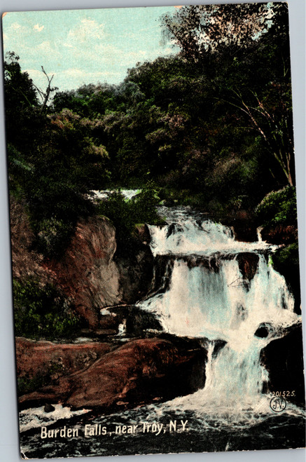 Postcard NY Troy Burden Falls