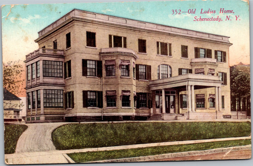 Postcard NY Schenectady Old Ladies Home