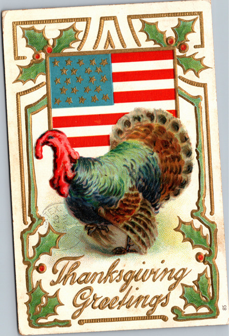 antique thanksgiving day postcard