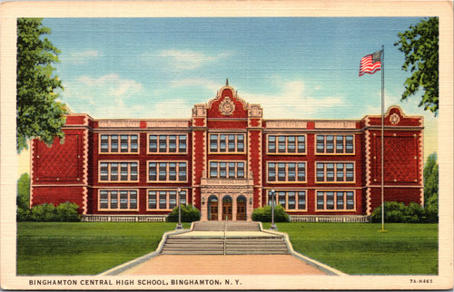 Postcard NY Binhamton Central High School