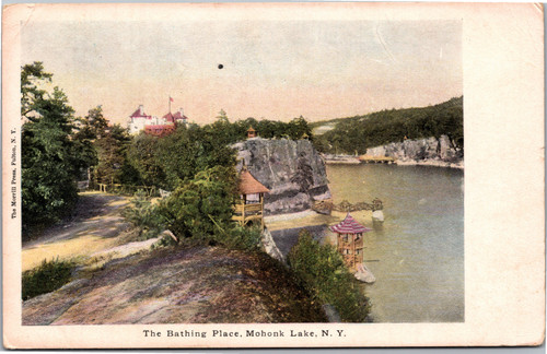 Postcard NY Mohonk Lake The Bathing Place