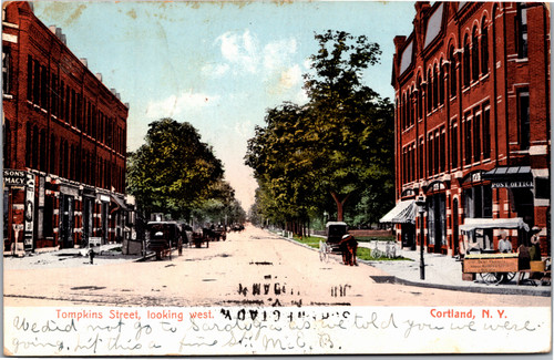 Tompkins Street Looking West Cortland NY