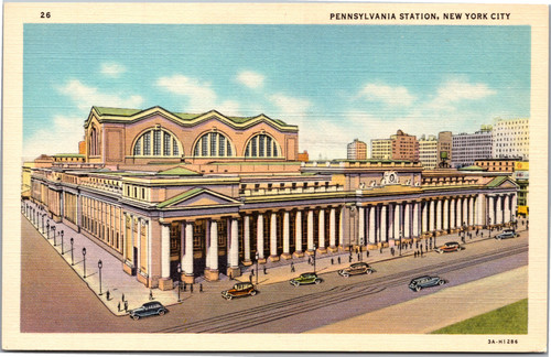 Postcard NY Pennsylvania Station