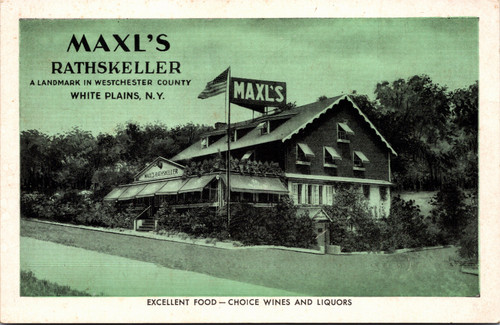 Postcard NY White Plains Maxl's Rathskeller Westchester County